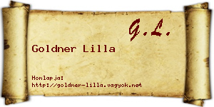 Goldner Lilla névjegykártya